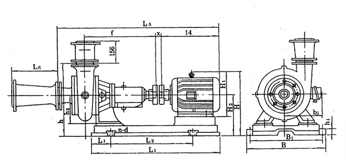 PW、PWF型懸臂式離心污水泵